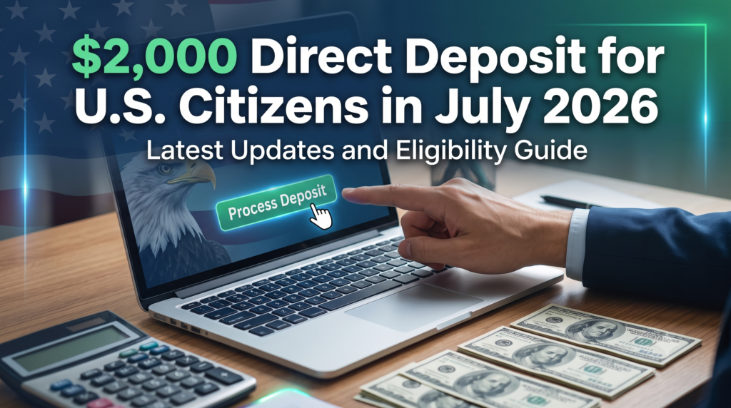 $2,000 Direct Deposit for U.S. Citizens in July 2026 – Latest Updates and Eligibility Guide