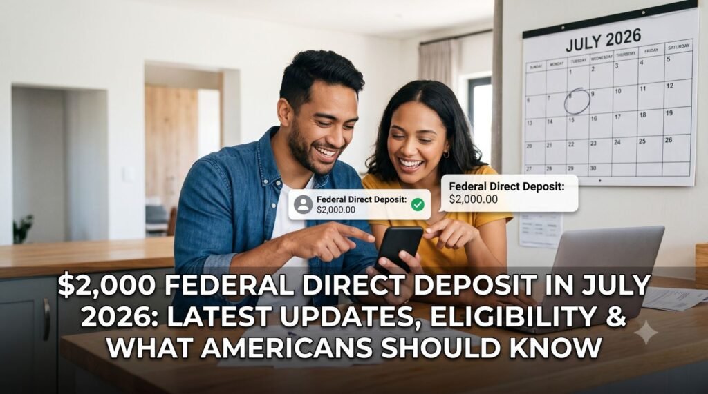 $2,000 Federal Direct Deposit in July 2026: Latest Updates, Eligibility & What Americans Should Know