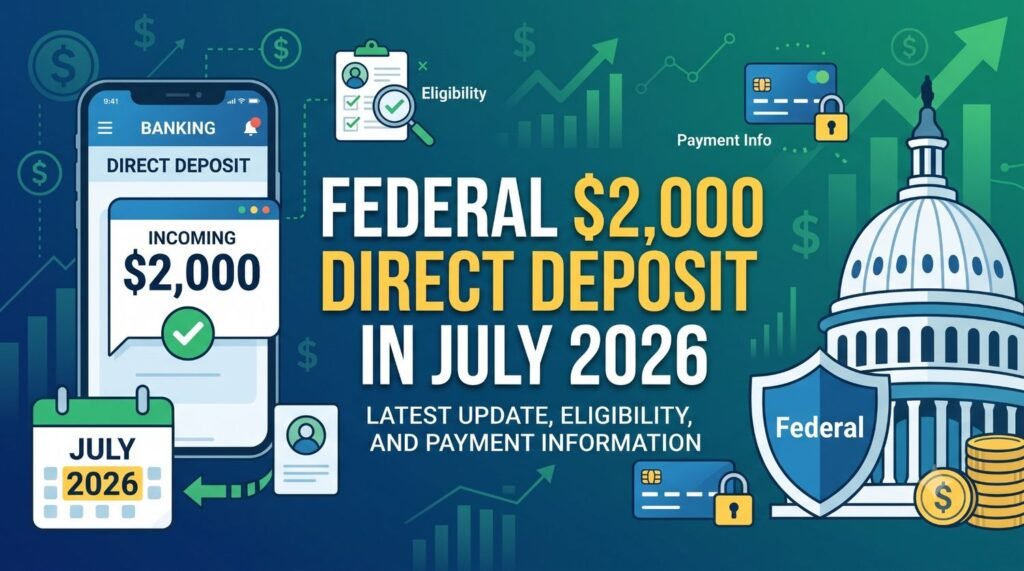 Federal $2,000 Direct Deposit in July 2026 – Latest Update, Eligibility, and Payment Information
